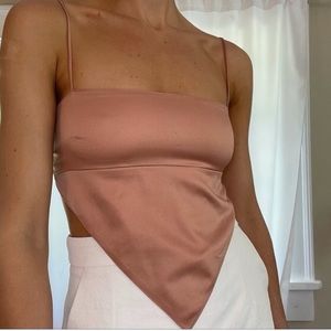 Danielle Bernstein WeWoreWhat Handkerchief Crop Top